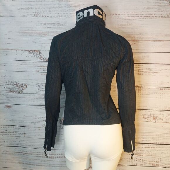 Bench Black Geometric Pattern Jacket with Hoodie - Picture 6 of 15